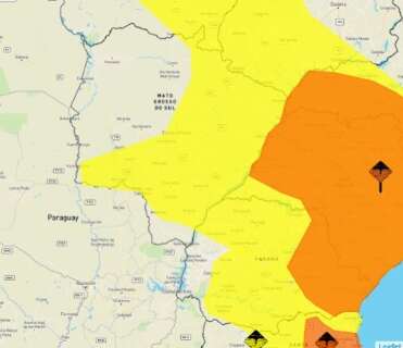 Inmet emite alerta de perigo potencial de chuvas intensas em MS