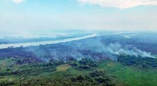 Área do Pantanal atingida por incêndio, em 2021. (Foto/Arquivo)