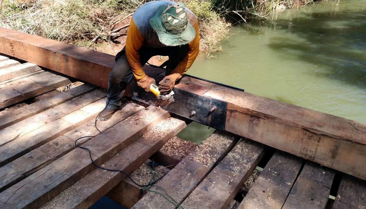Ao custo de R$ 149 mil, ponte sobre Rio Perdido passa por obras