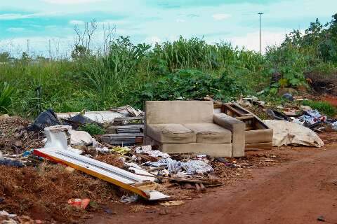 No Nova Lima, rua vira lixão com sofá, entulho e animais mortos 