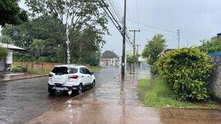 Chuva na Rua da Saudade, no bairro Tiradentes (Foto: Direto das Ruas)