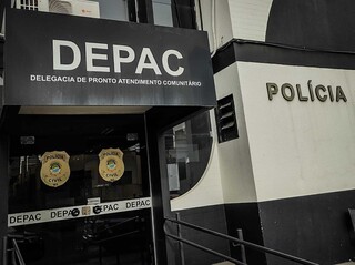 Depac Centro, em Campo Grande, onde o caso foi registrado. (Foto: Marcos Maluf)