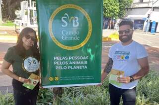 Idalene e Marcos são os responsáveis por trazer o núcleo da Sociedade Vegetariana Brasileira. (Foto: Divulgação)
