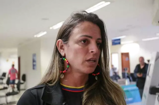 Presidente da ACMS (Associação das Travestis Transexuais de Mato Grosso do Sul), atleta Mikaella Lima Lopes (Foto: Marcos Maluf/Campo Grande News) 