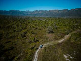 Imagem aérea da Reserva Particular do Patrimônio Natural Acurizal, administrada pelo Instituto do Homem Pantaneiro, onde fica a Serra do Amolar, no Pantanal. (Foto: General Motors/ Luiz Felipe Mendes)  