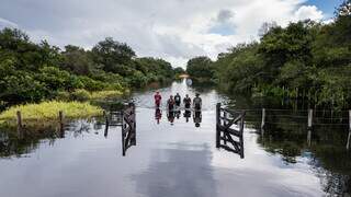 Perrengue n&atilde;o desanima quem mostra beleza da cheia no Pantanal