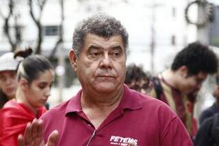 O presidente da Fetems (Federação dos Trabalhadores em Educação de Mato Grosso do Sul), Jaime Teixeira. (Foto: Alex Machado)