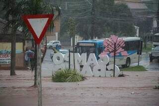 Dia de casos no trânsito de Campo Grande, após temporal no dia 4 de janeiro deste ano. (Foto/Arquivo)