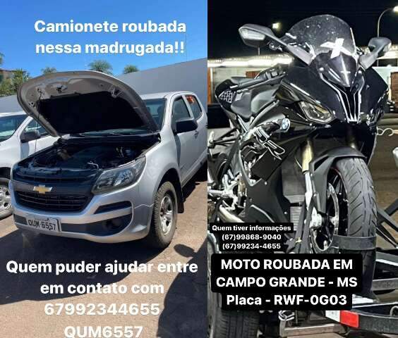 Bandidos levam de garagem camionete e moto BMW avaliados em R$ 265 mil 