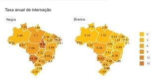 Tocantins, Paraíba e Mato Grosso do Sul lideram taxas de internação, conforme levantamento do IEPS (Imagem: Reprodução/IEPS)