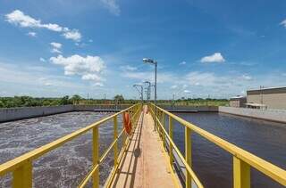 Estação de tratamento de água em Campo Grande. (Foto: Divulgação/Águas Guariroba)