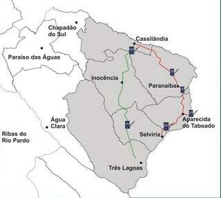Rodovias que serão entregues à iniciativa privada, em Mato Grosso do Sul. (Foto: Reprodução)