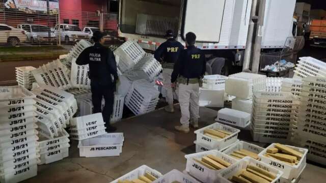 Motorista &eacute; preso com 323 kg de maconha em ba&uacute; de caminh&atilde;o