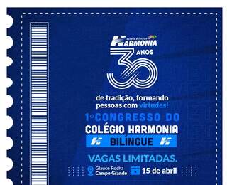 Colégio Harmonia celebra os 30 anos com congresso. (Foto: Divulgação)