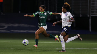 Lance de Palmeiras e Bahia pelo Brasileirão Feminino (Foto: Divulgação)
