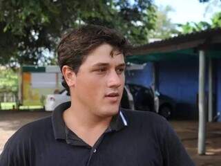Thiago Giovanni Demarco Sena, de 20 anos, o dono do lava jato, em entrevista ao Campo Grande News meses antes do crime (Foto: Alcides Neto)