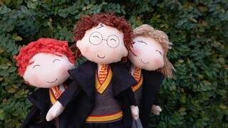 Personagens do Harry Potter viraram bonecos. (Foto: Arquivo pessoal)