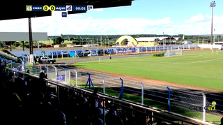 Jogo no Estádio Laertão entre Costa Rica x Aquidauanense está no intervalo (Foto: Reprodução/CREC TV)