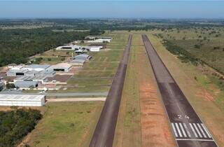 Aeroporto de Santa Maria, no município de Campo Grande. (Foto: Edemir Rodrigues/Governo do Estado)