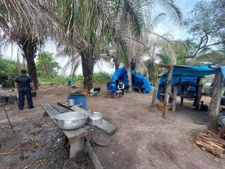Local onde funcionários de fazenda do Pantanal sul-mato-grossense foram resgatados (Foto: Reprodução)
