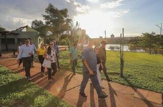 Equipes do BNDES e do governo estadual no Parque das Nações Indígenas. (Foto/Reprodução)