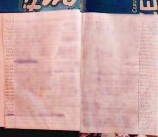 Documento da Sejusp mostra lista com nomes e telefones de interessados em lotes. (Foto: Reprodução)