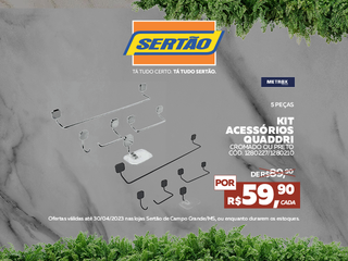 Kit acessórios Quaddri metrox. (Foto: Divulgação)