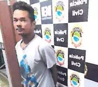 Railson de Melo Ponte, 27 anos, conhecido como “Maranhão”, quando foi preso no dia 8 de março. (Foto: Reprodução)
