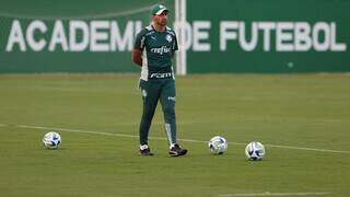 Técnico Abel Ferreira observa treino no Palmeiras (Foto: Divulgação)