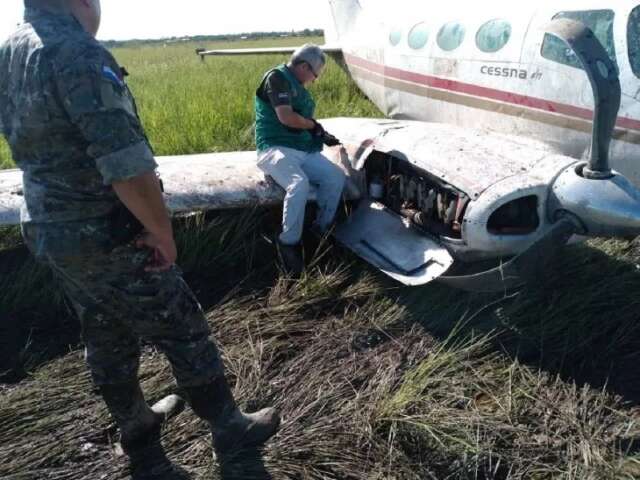 Peritos encontram falhas graves em avi&atilde;o que fez pouso for&ccedil;ado na fronteira