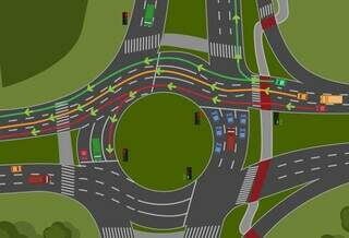 Nem sem&aacute;foros em rotat&oacute;rias resolvem tumulto e moradores pedem viadutos