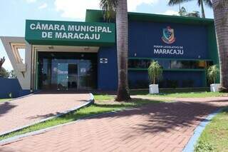 Fachada da Câmara Municipal de Maracaju, localizada a 159 quilômetros de Campo Grande. (Foto: Reprodução)