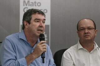 Governador Eduardo Riedel e vice-governador Barbosinha (Foto: Marcos Maluf)