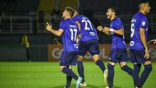 Jogadores do Cruzeiro comemoram gol marcado neste sábado. (Foto: Divulgação/Cruzeiro)