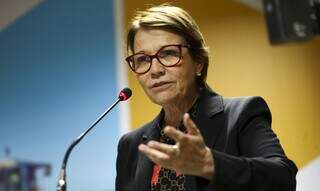A senadora Tereza Cristina (PP) durante pronunciamento. (Foto: Marcello Casal Jr./Agência Brasil/Arquivo)