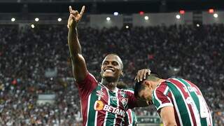 Arias e Cano celebram boa fase do Fluminense (Foto: Divulgação)