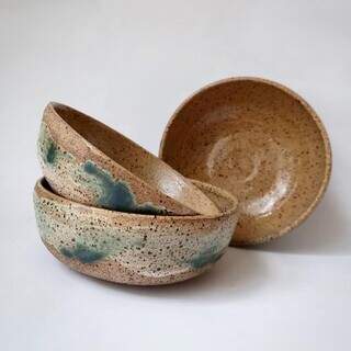 Bowls são algumas das criações da ceramista. (Foto: Arquivo pessoal)