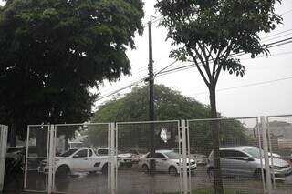 Chuva registrada na Vila Margarida nesta terça-feira (Foto: Paulo Francis)