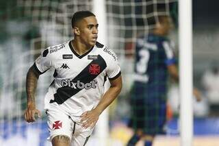 O jogador vascaíno Erick Marcus durante comemoração a gol que igualou a partida disputada nesta quinta-feira (11). (Foto: Daniel Ramalho/Vasco)