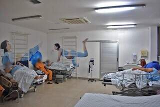 Pacientes são atendidos em espaço de desambulação. (Foto: Reprodução/Santa Casa)