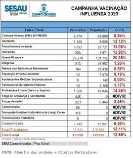 Cobertura vacinal contra gripe em Campo Grande. (Foto: Divulgação)
