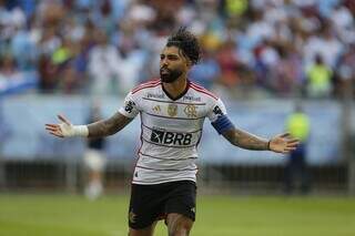 Gabriel Barbosa marcou gol de pênalti contra o Bahia na Arena Fonte Nova (Foto: Gilvan de Souza/Flamengo)