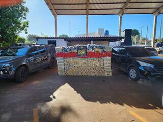 Maconha foi apreendida e encaminhada para a delegacia de Maracaju. (Foto: DOF/Divulgação)