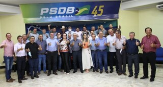 Prefeitos do PSDB reunidos em evento no partido (Foto: Divulgação)