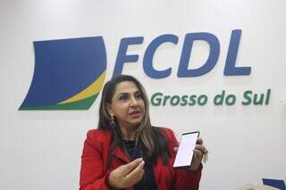 Inês Santiago, presidente da FCLD-MS, diz que consumidor poderá acessar lista de varejistas participantes (Foto: Paulo Francis)