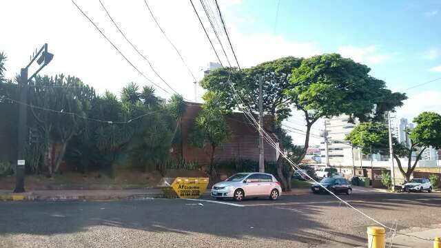 Carro engancha e arrasta fios ca&iacute;dos no Jardim dos Estados