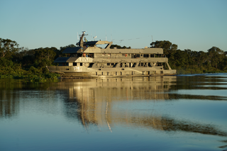 Embarcação da Justiça Itinerante Fluvial que fez atendimentos (Foto: Divulgação)