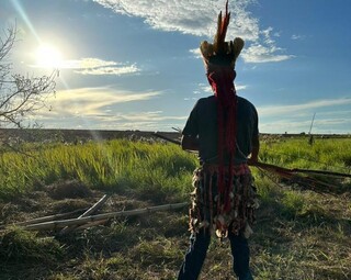 Indígena da comunidade Kurupi, no município de Naviraí, palco de conflitos (Foto: Anderson Souza/Cimi)
