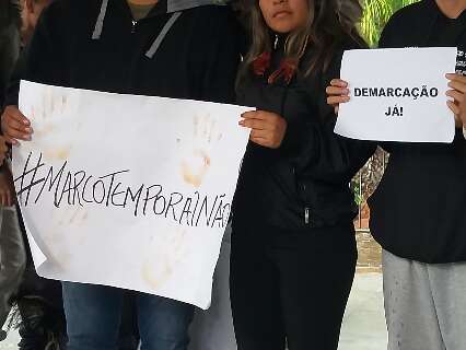 "Demarcação é um direito nosso", dizem indígenas durante protesto