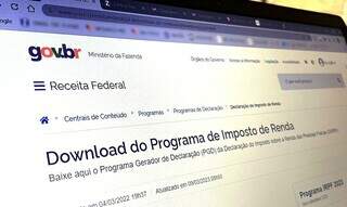 Download do Programa de Imposto de Renda, no site da Receita Federal (Foto: Juca Varella/Agência Brasil)